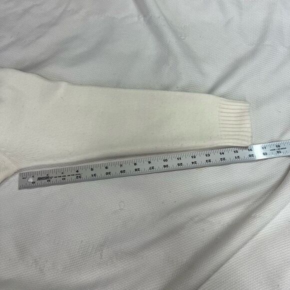 1950’s White Floral Trim Button Up Cardigan Women’s Vintage EUC - Picture 6 of 6